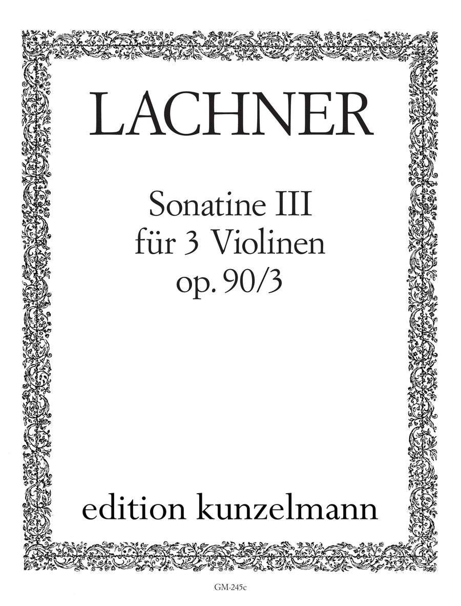 Sonatina no. 3 for 3 violins Violin scores gallery preview page 1