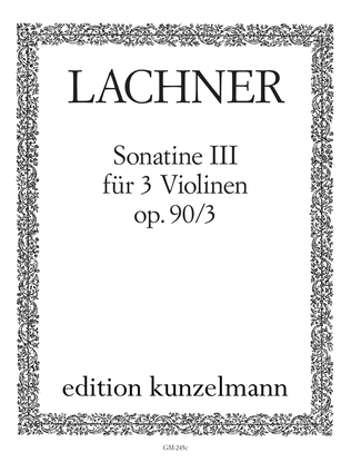 Book cover for Sonatina no. 3 for 3 violins