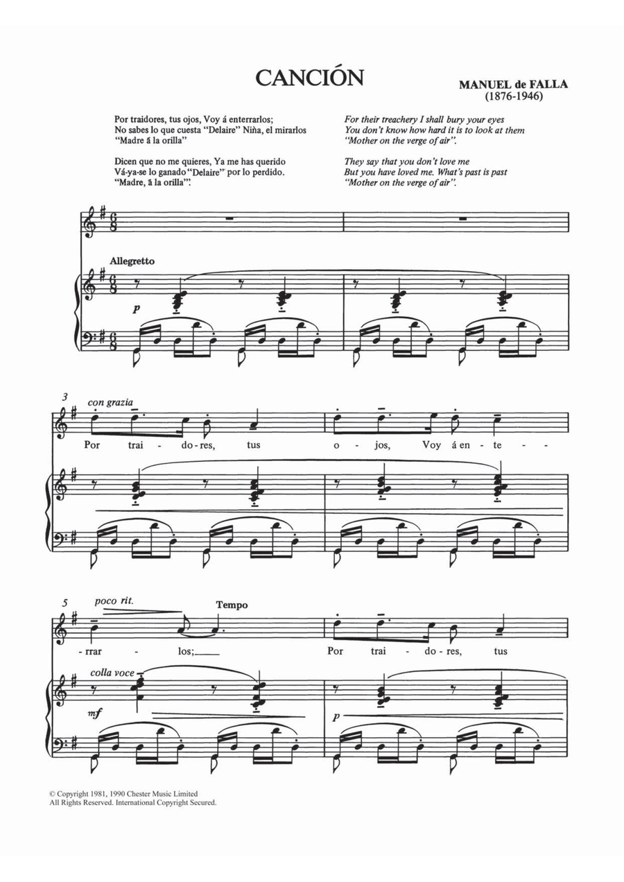 Cancion Cancion Voice scores gallery preview page 1