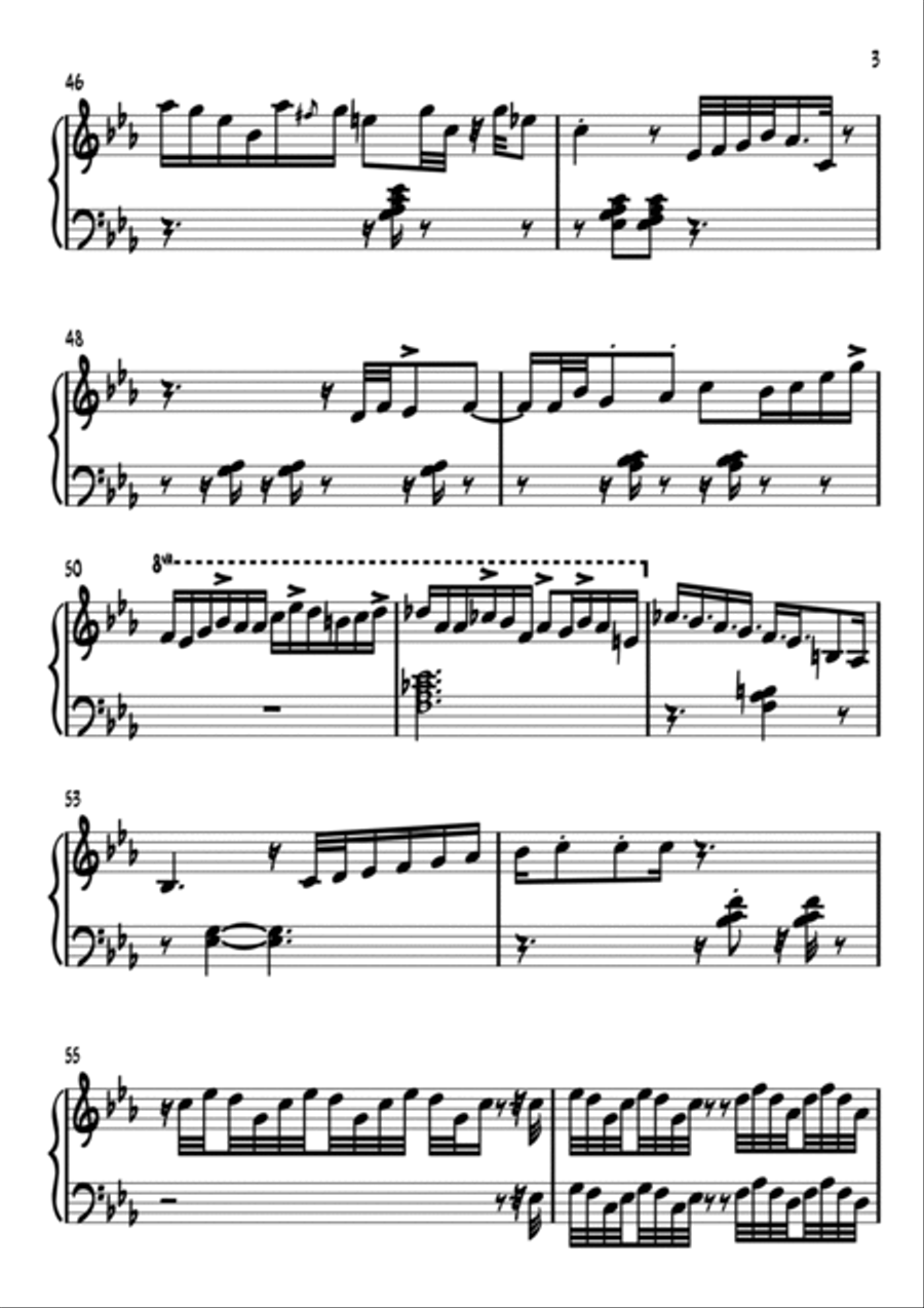 Painted On Canvas Piano Solo scores gallery preview page 3