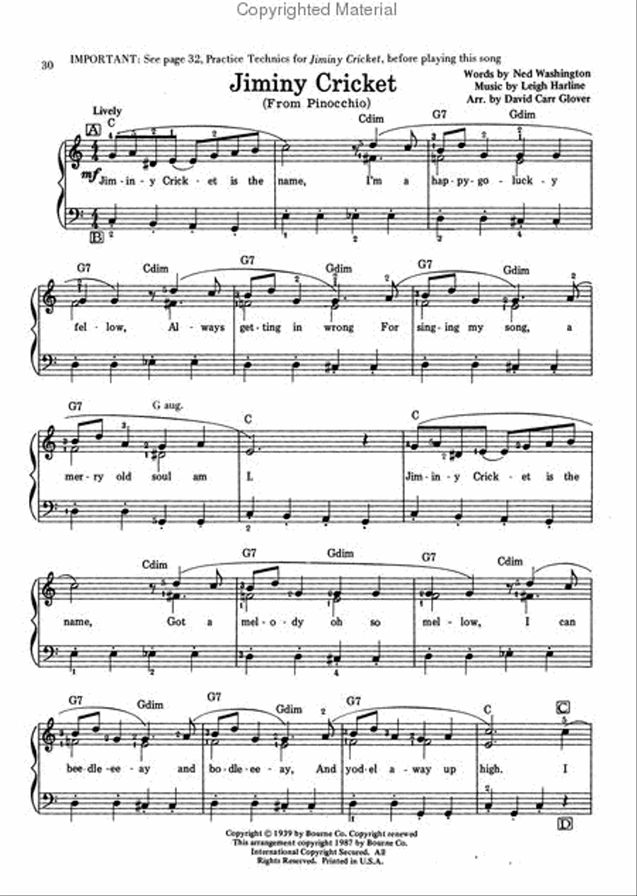 Walt Disney Easy Piano, Book I Piano Method scores gallery preview page 4