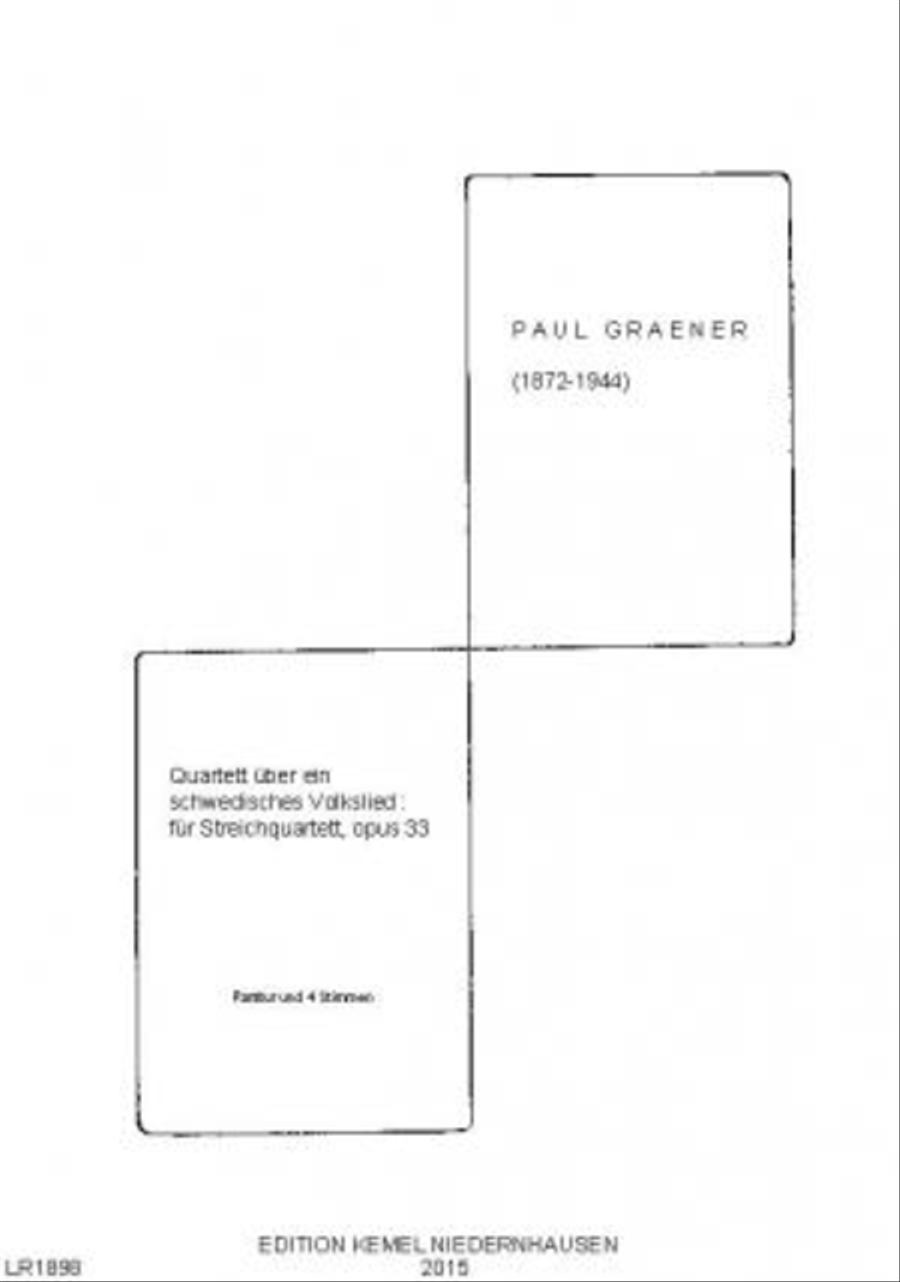Quartett über ein schwedisches Volkslied String Quartet scores gallery preview page 1