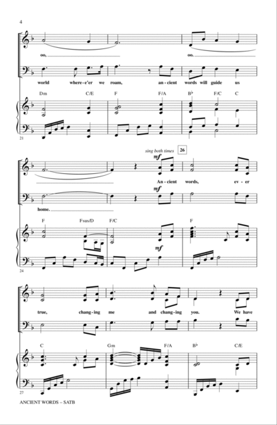Ancient Words 4-Part scores gallery preview page 3
