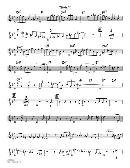 Shiny Stockings (arr. Sammy Nestico) - Trumpet 2