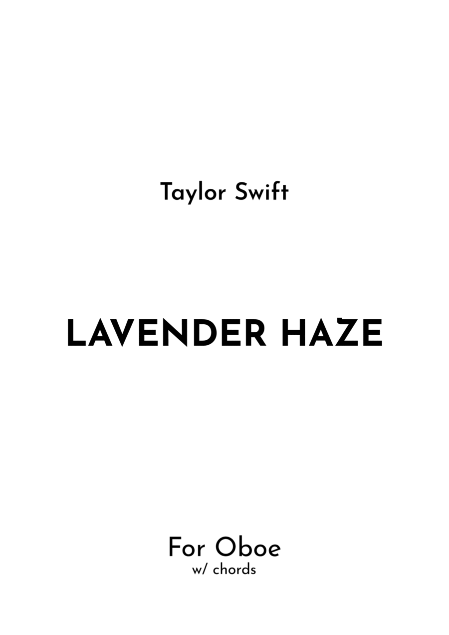 Lavender Haze Lavender Haze Oboe Solo scores gallery preview page 1