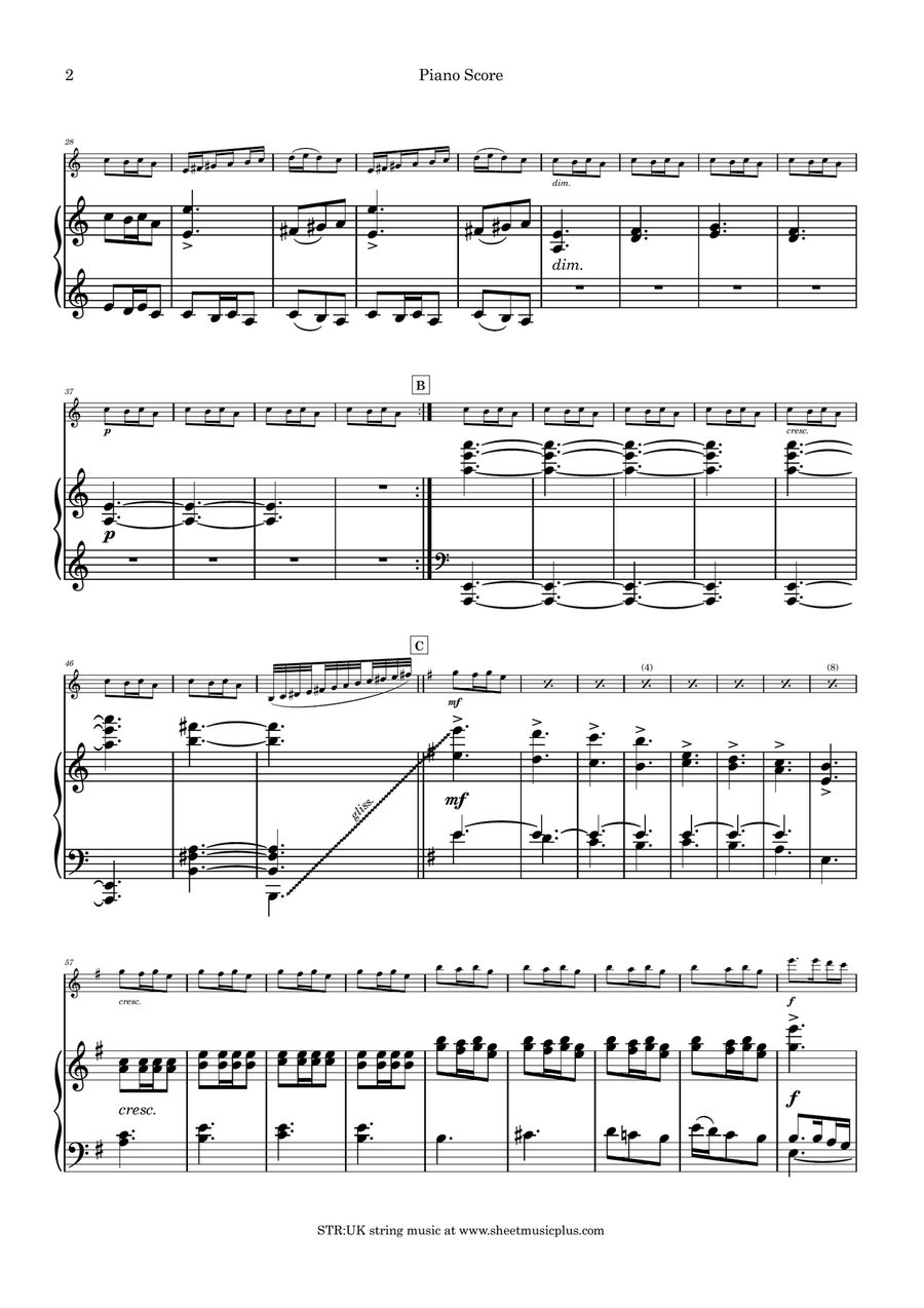 Carol of the Bells Violin Solo scores gallery preview page 3