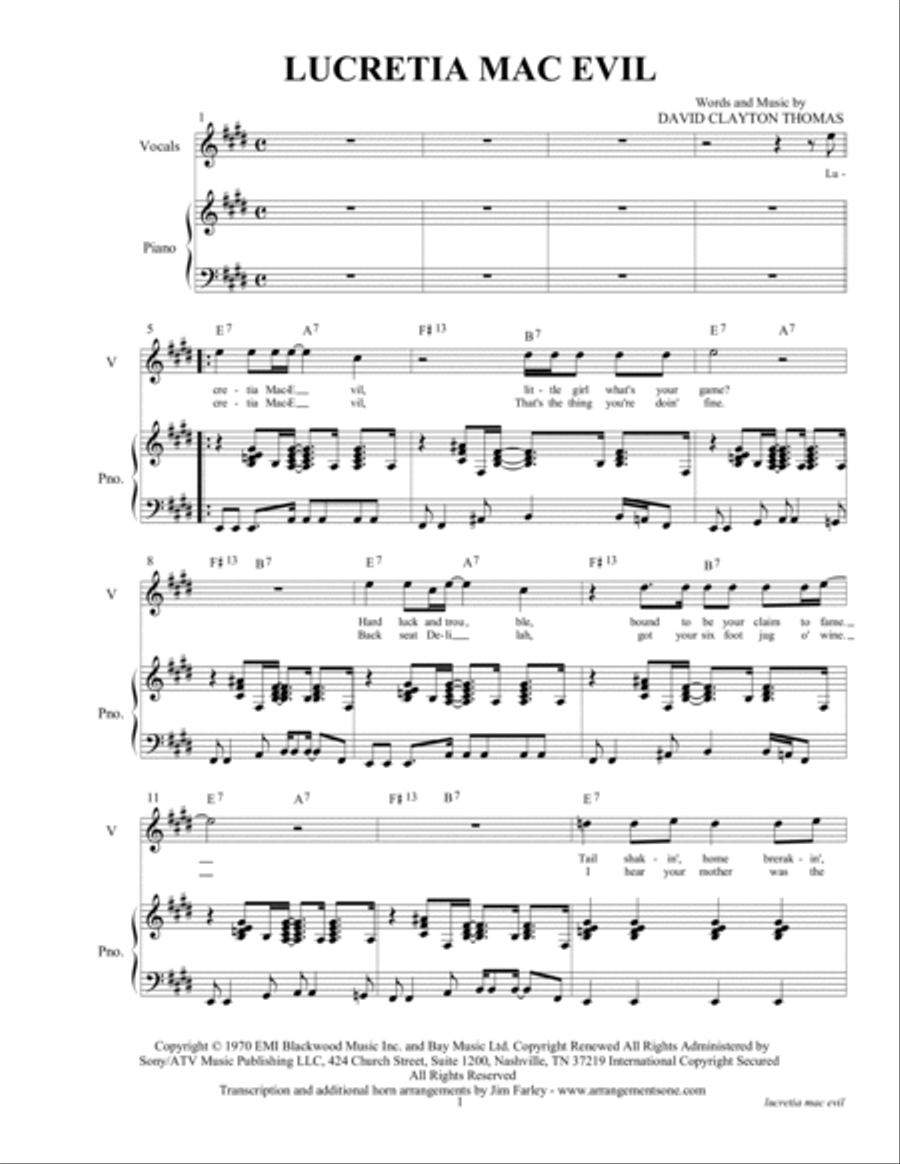 Lucretia Mac Evil Voice scores gallery preview page 3