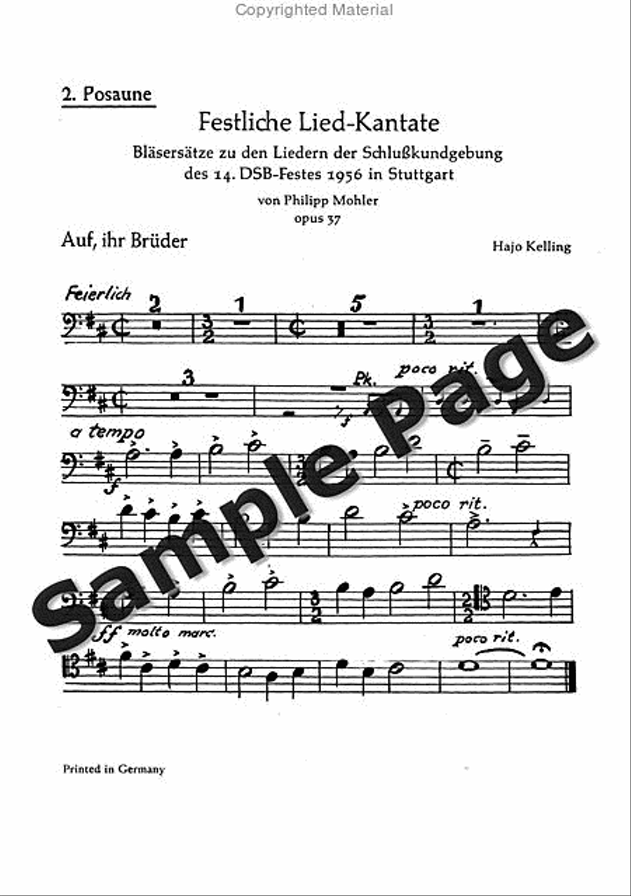 Mohler Ph Festliche Liedkantate Op37(dsb TTBB scores gallery preview page 34
