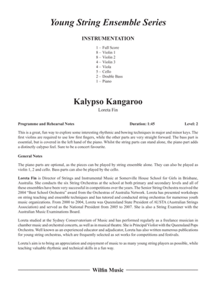 Book cover for Kalypso Kangaroo: Score