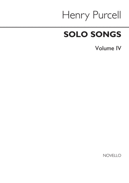 Purcell - Solo Songs Vol 4 High Voice/Piano