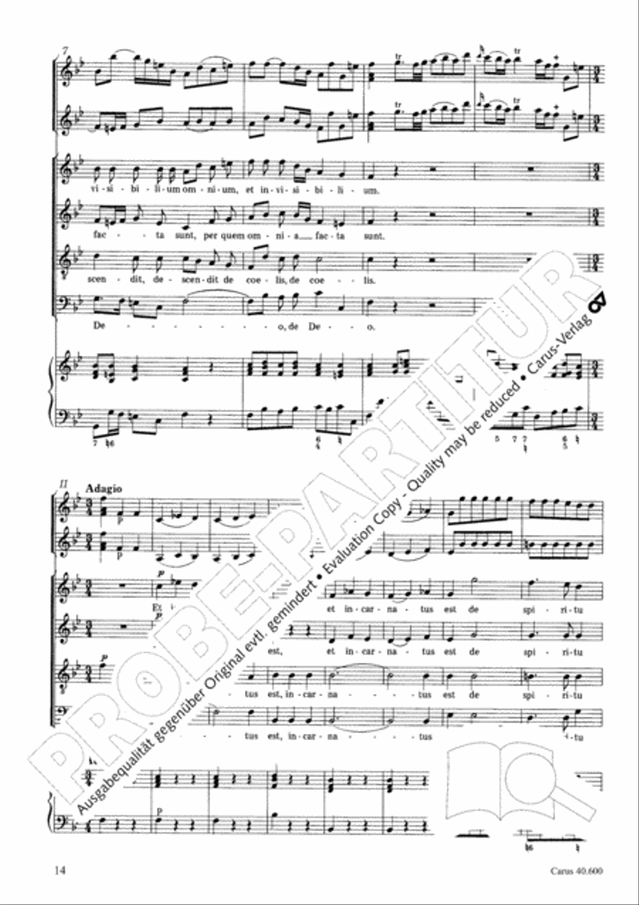 Missa brevis Sti. Joannis de Deo (Kleine Orgelsolomesse) 4-Part scores gallery preview page 15