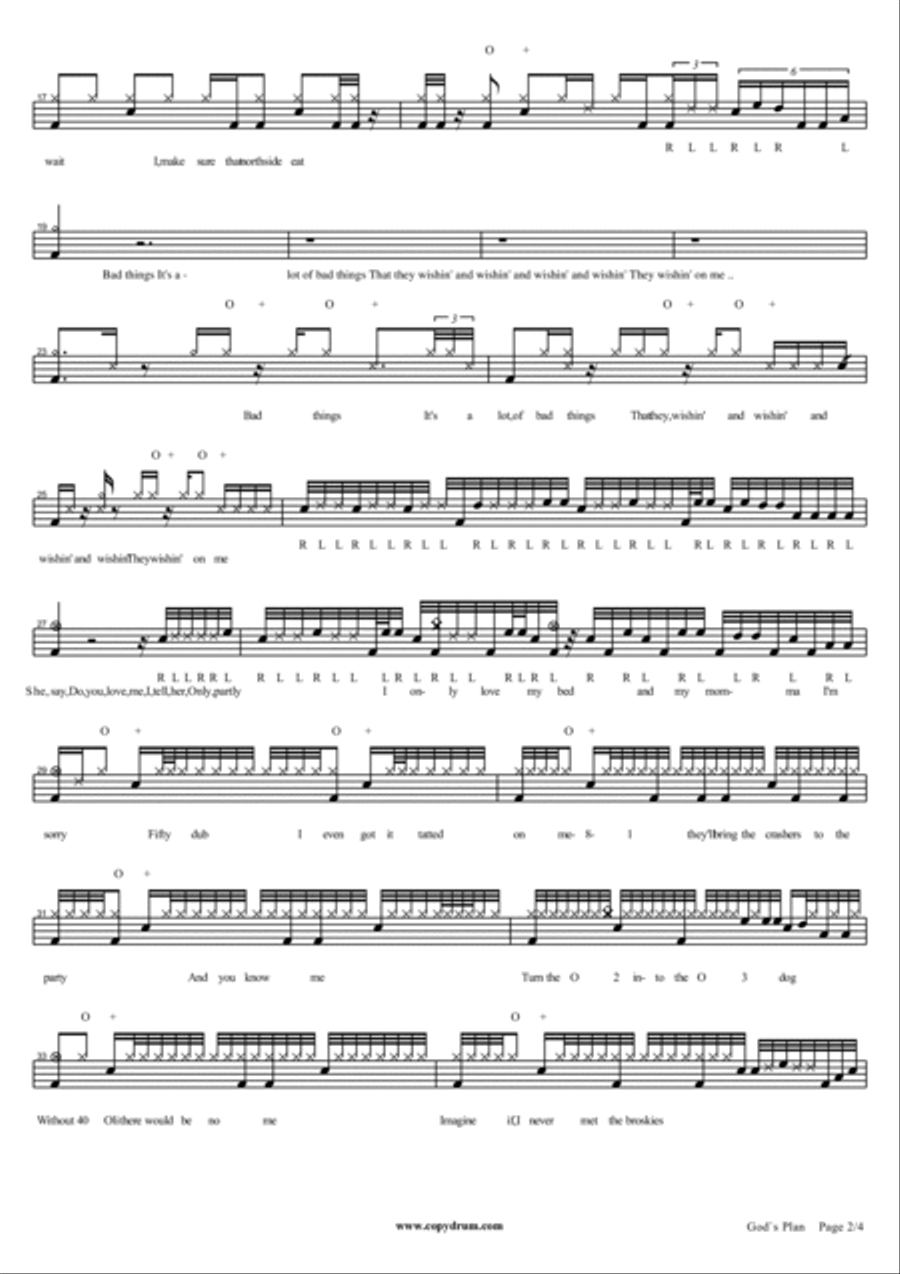 God's Plan Drum Set scores gallery preview page 2