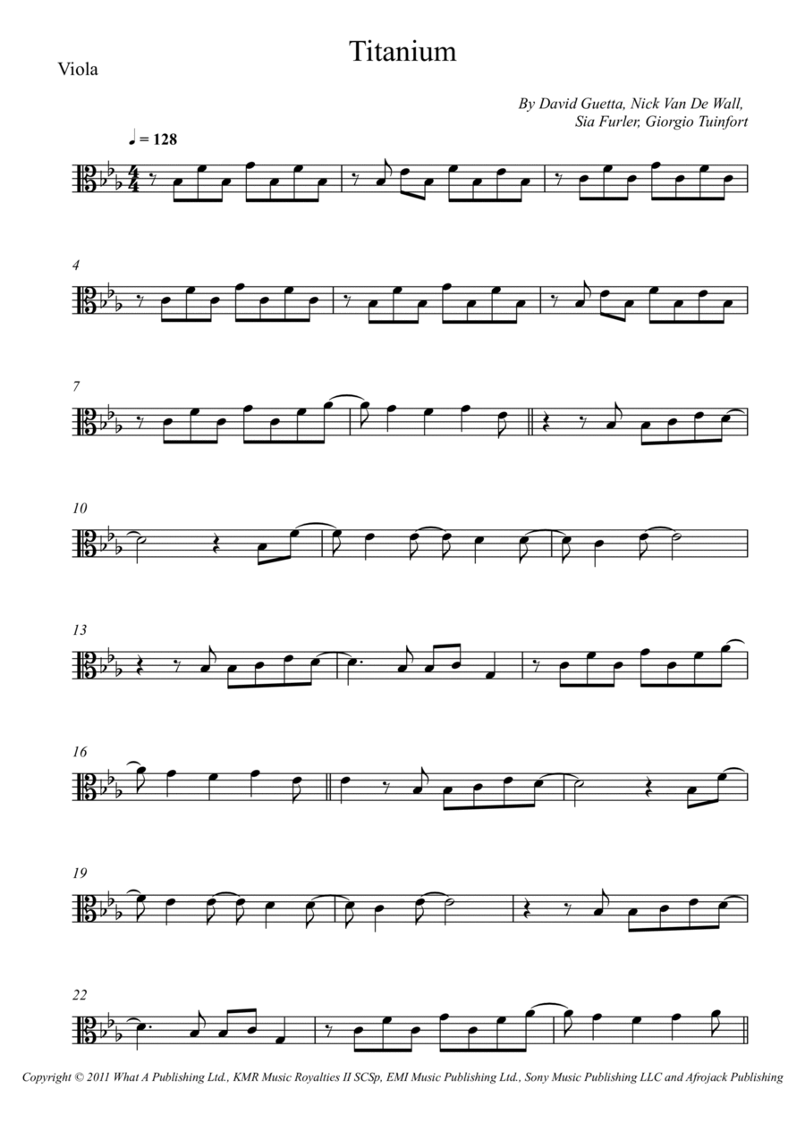 Titanium Titanium Viola Solo scores gallery preview page 1