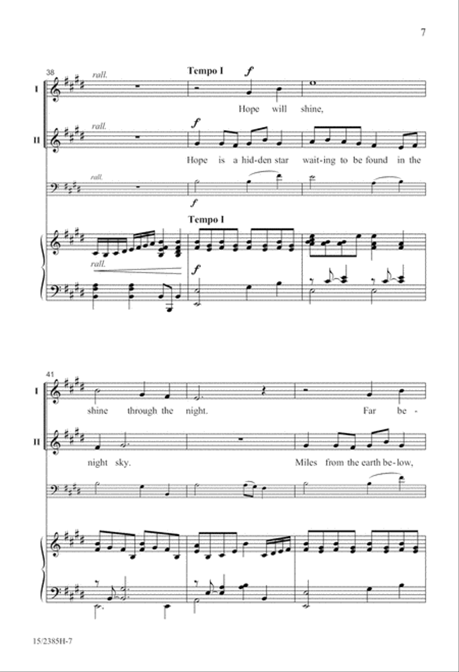 Hope Is a Hidden Star 2-Part scores gallery preview page 7