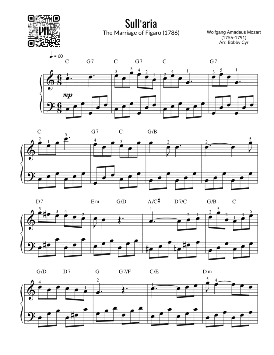 Sull'aria - The Marriage of Figaro (Piano Solo)