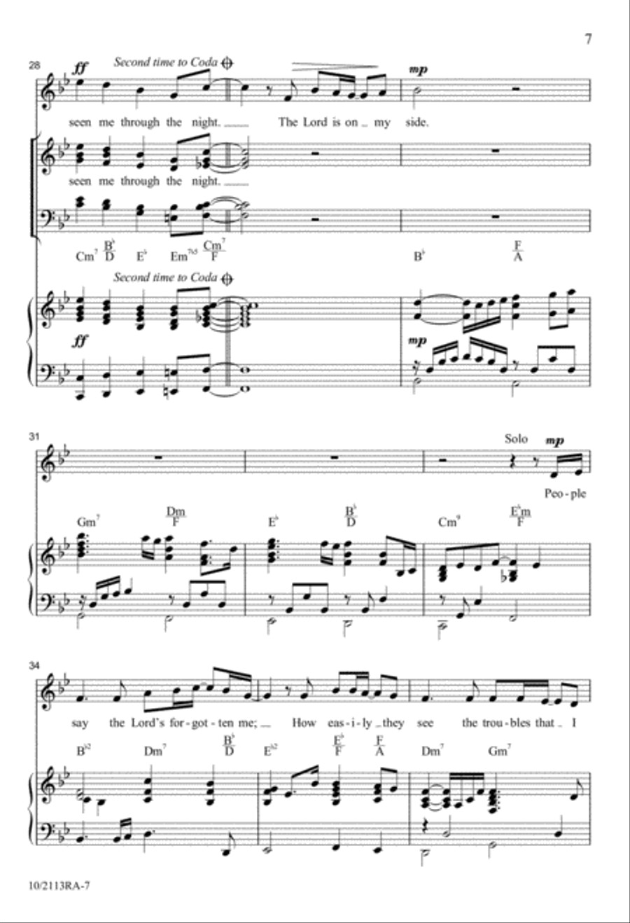 The Lord is on my Side 4-Part scores gallery preview page 7
