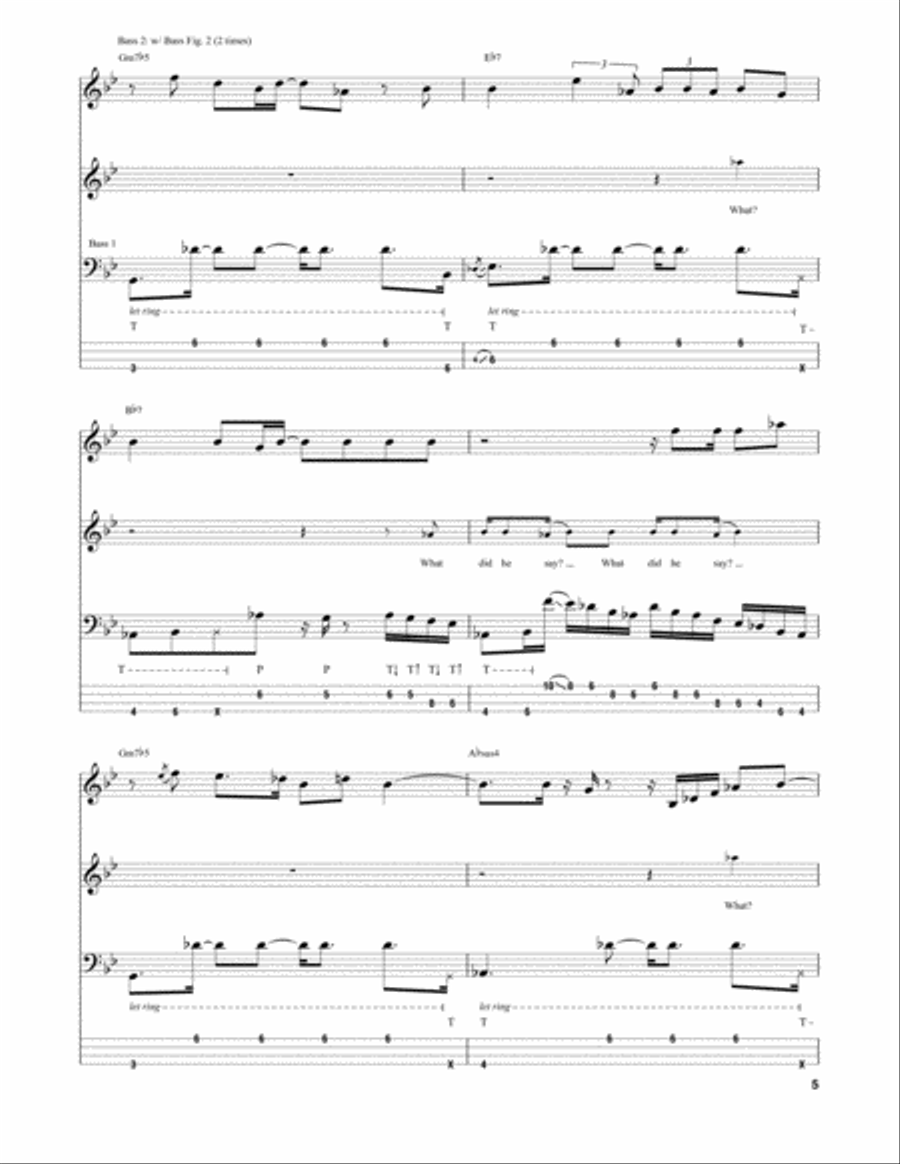 What Did He Say Guitar Tablature scores gallery preview page 5
