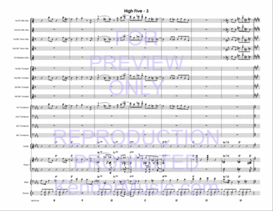 High Five (Full Score) High Five (Full Score) Jazz Ensemble scores gallery preview page 5