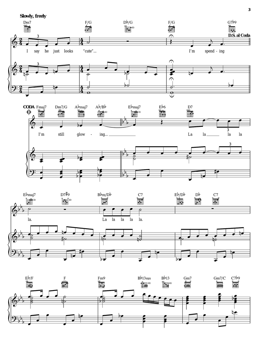 Christmas With My Prince Piano, Vocal, Guitar scores gallery preview page 3