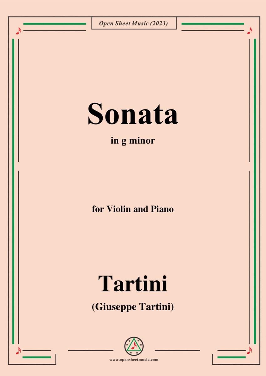 Tartini-Violin Sonata,in g minor,for Violin and Piano image number null