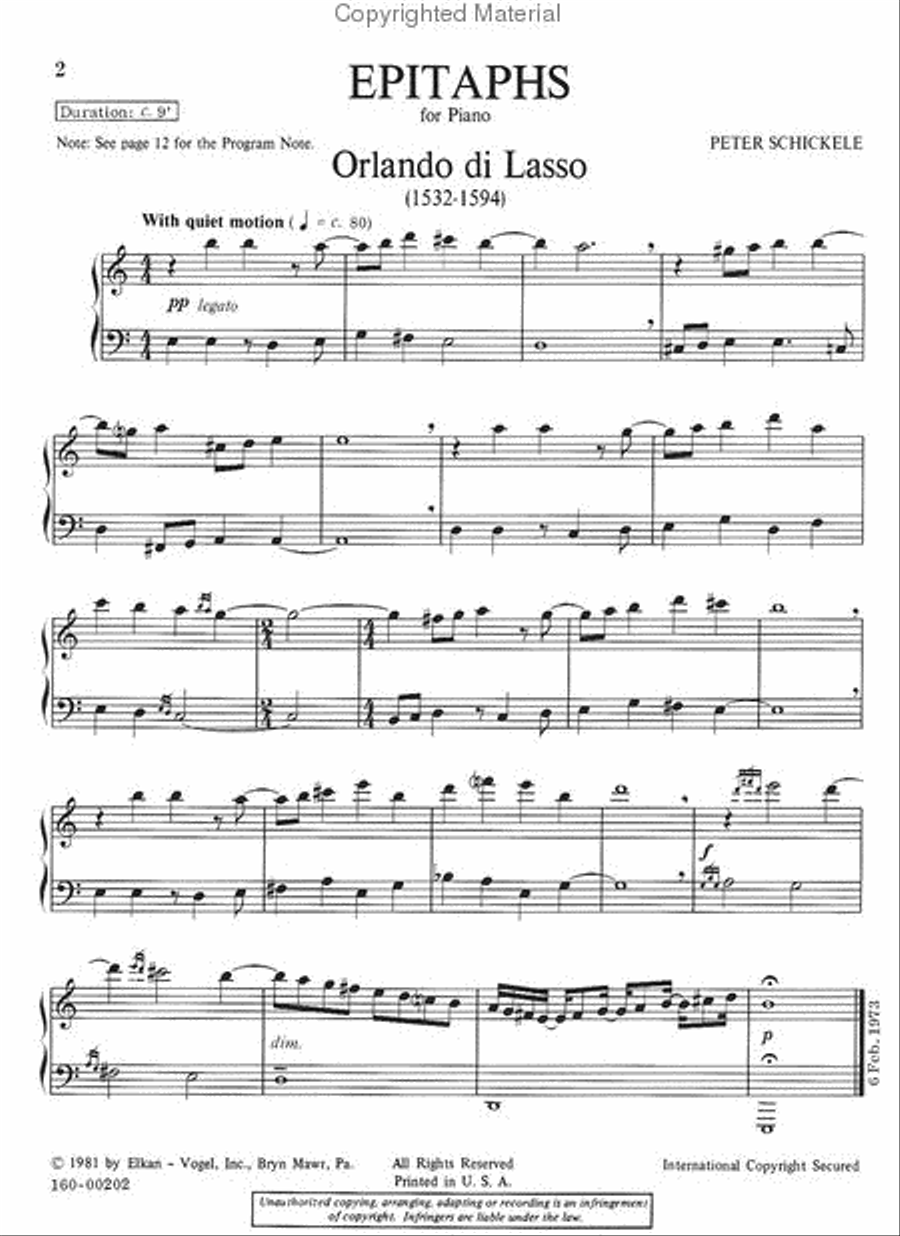 Epitaphs Chamber Music scores gallery preview page 2