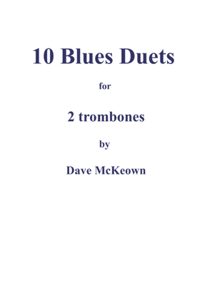 Book cover for 10 Blues Duets for Trombone