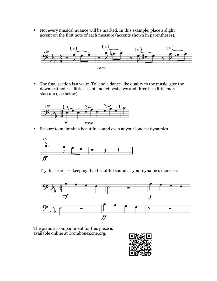 Concert Piece #2: Allegretto - Andante - Allegro giocoso Trombone Solo scores gallery preview page 4