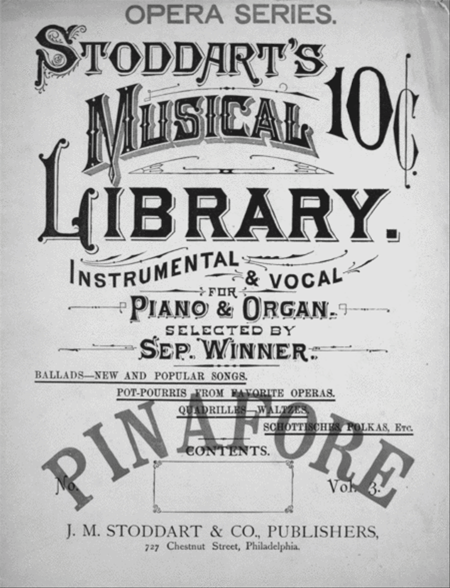H.M.S. Pinafore - Selection(s) From Arthur Sullivan's Comic Opera Piano Solo scores gallery preview page 1