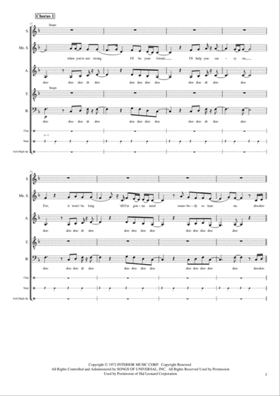 Lean On Me Lean On Me Divisi scores gallery preview page 3