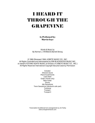 Book cover for I Heard It Through The Grapevine