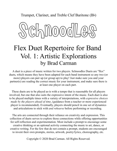 Schnoodles 32 Easy Flex Duets for Band (Bb Tpt, Cl, Bar)