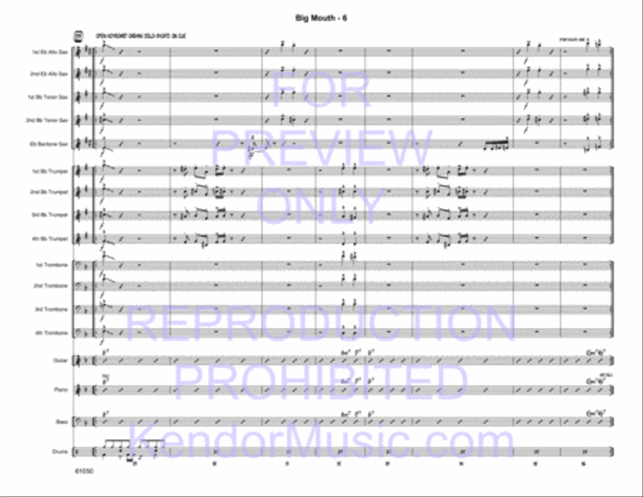 Big Mouth (Full Score) Jazz Ensemble scores gallery preview page 8