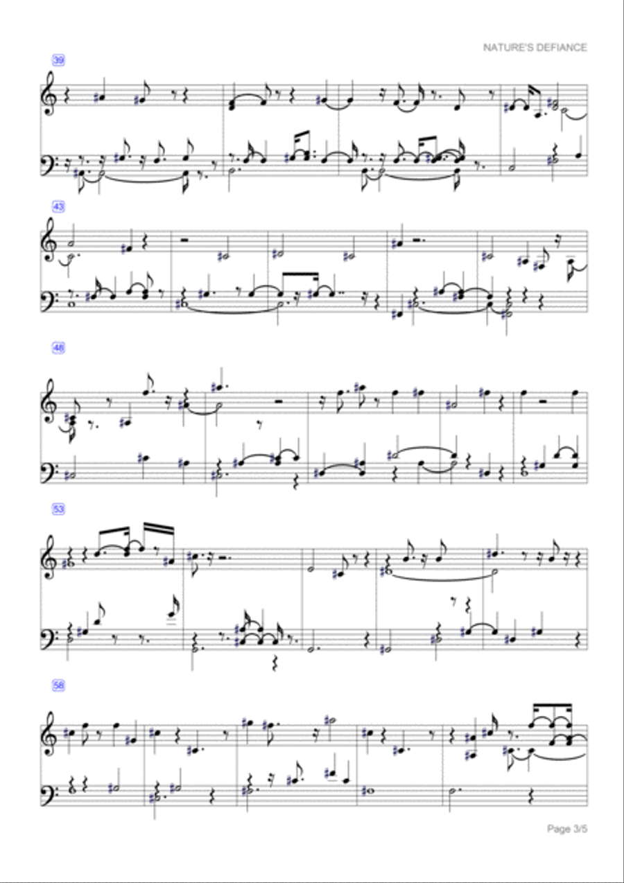 Nature's Defiance Nature's Defiance Piano Solo scores gallery preview page 3