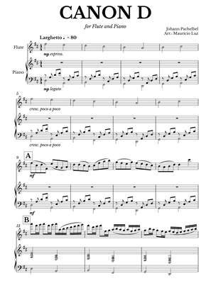 Canon in D for Flute and Piano