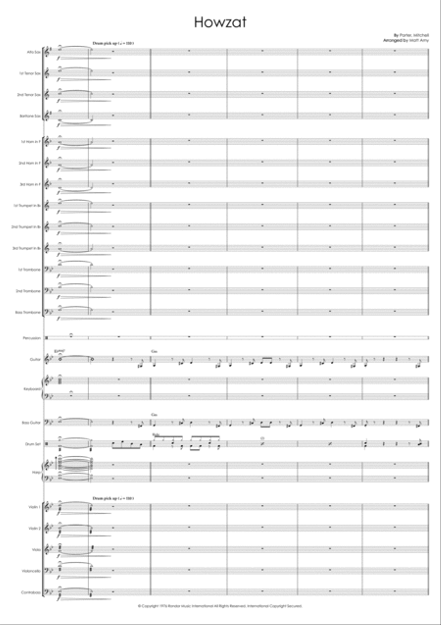 Howzat Howzat Full Orchestra scores gallery preview page 1