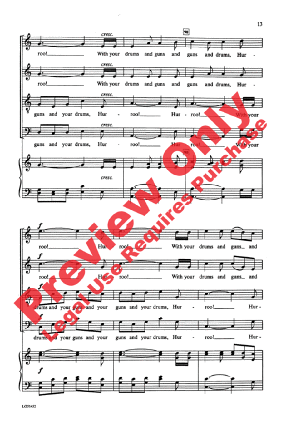 Johnny, I Hardly Knew Ye 4-Part scores gallery preview page 12