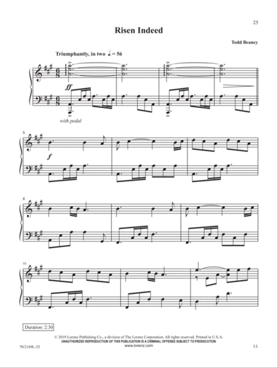 Risen Indeed! Piano Solo scores gallery preview page 14