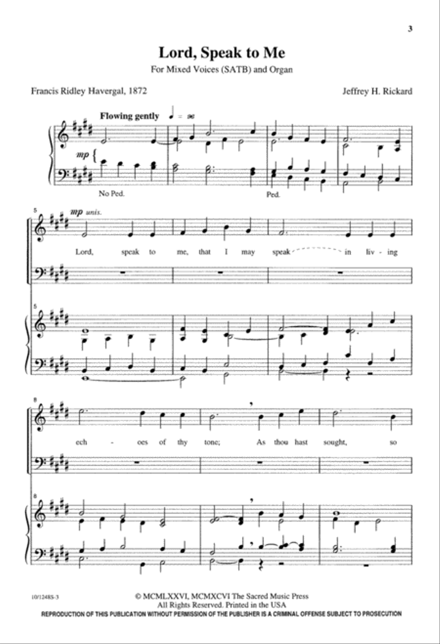 Lord, Speak to Me 4-Part scores gallery preview page 3