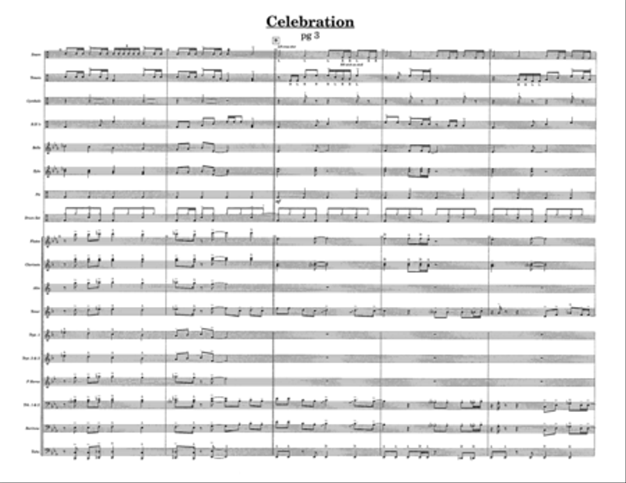 Celebration w/Tutor Tracks Percussion Ensemble scores gallery preview page 5
