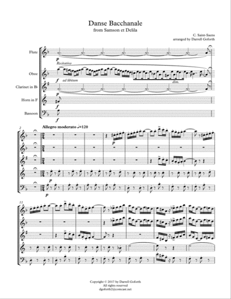Danse Bacchanale from Danse Bacchanale from