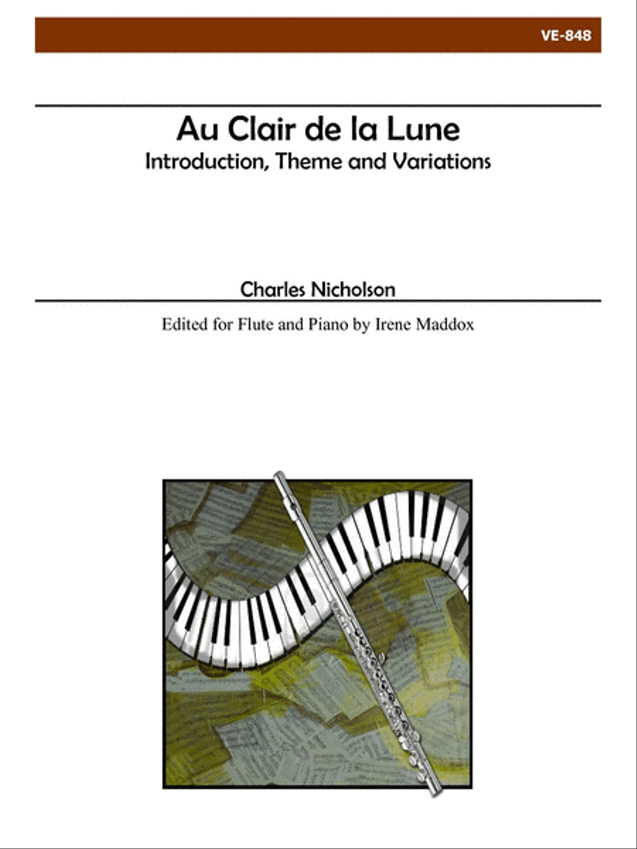 Au Clair de la Lune for Flute and Piano Flute Solo scores gallery preview page 1