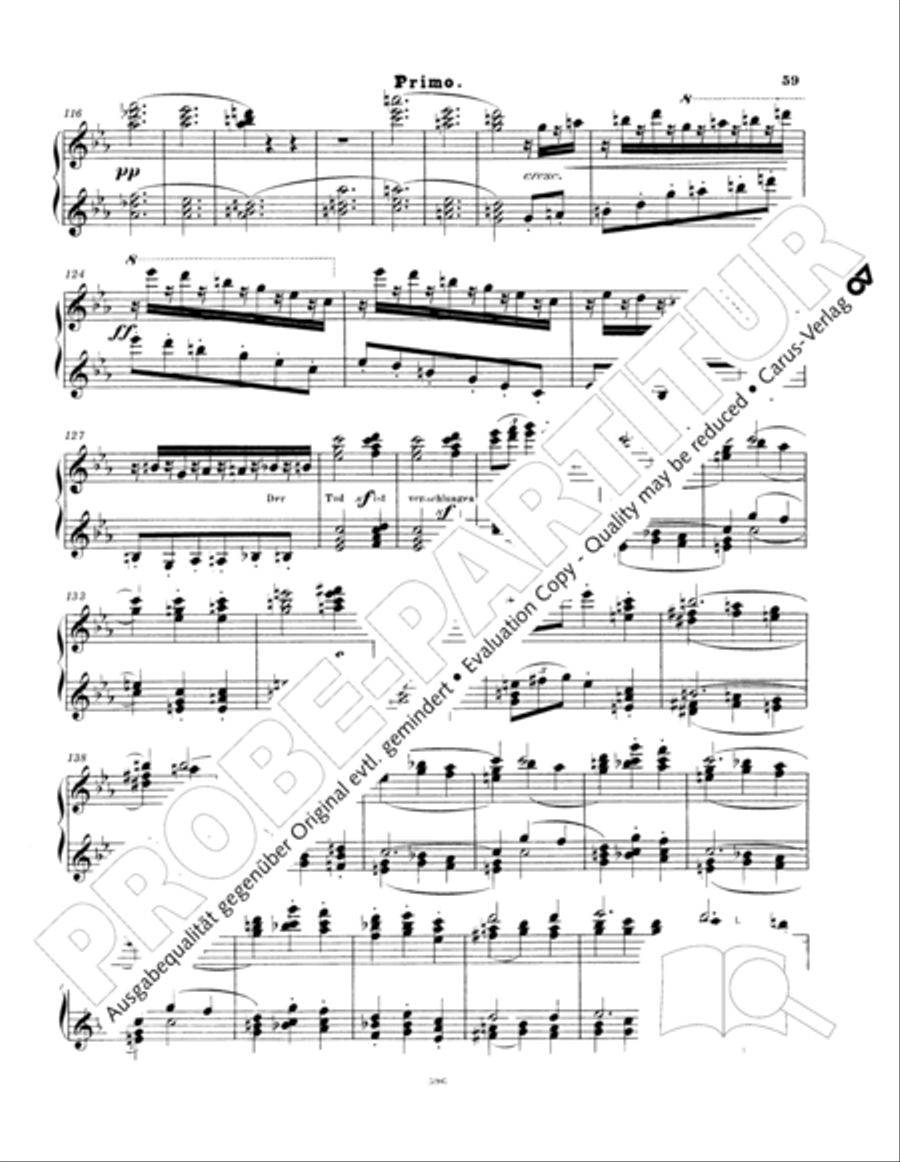 Ein Deutsches Requiem (German Requiem) Piano Duet scores gallery preview page 68