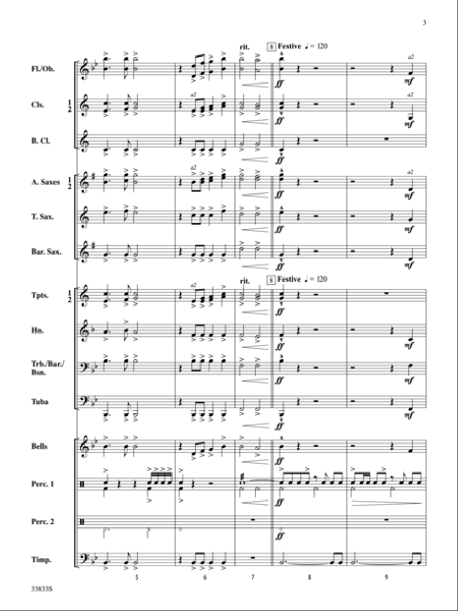 Stonybrook Overture Concert Band scores gallery preview page 3
