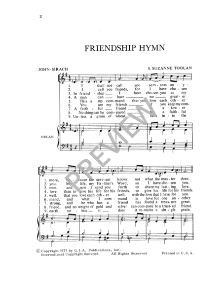 Friendship Hymn