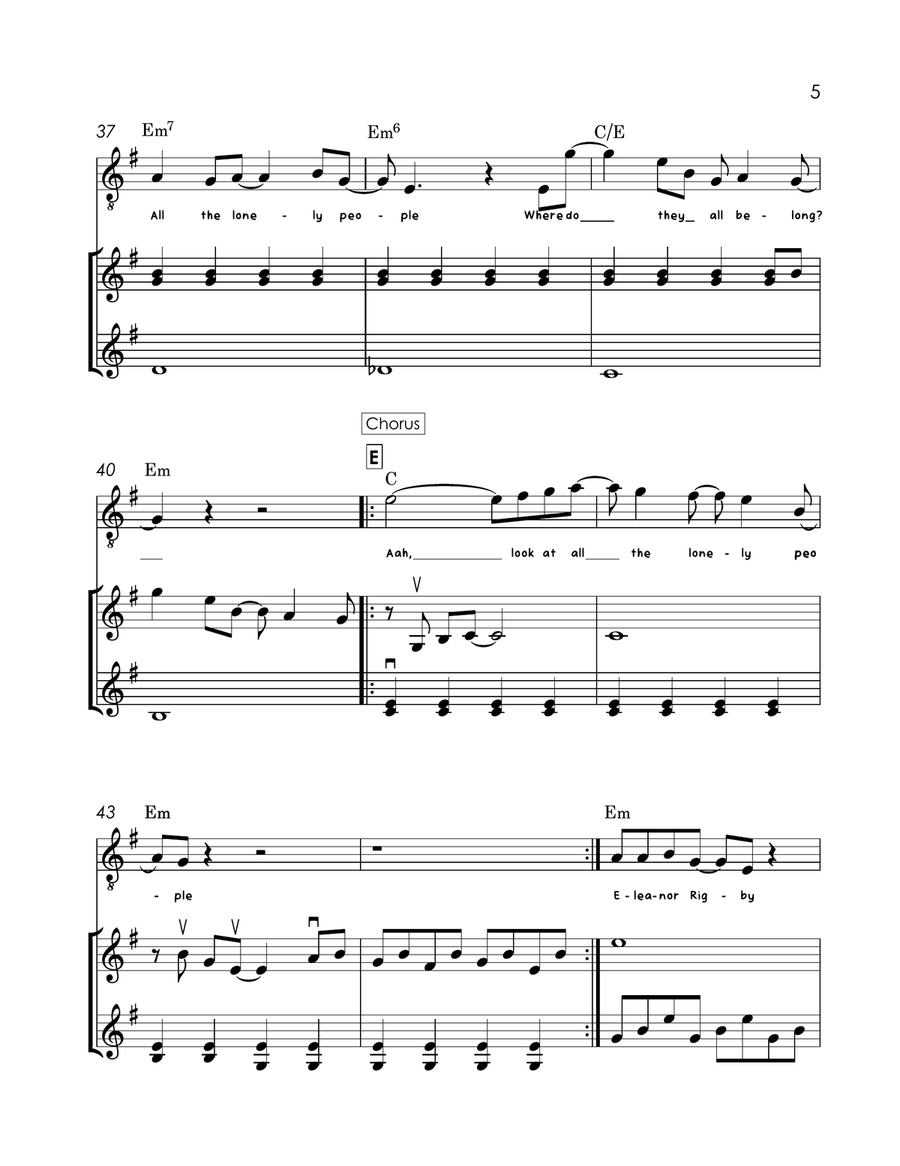 Eleanor Rigby Small Ensemble scores gallery preview page 5