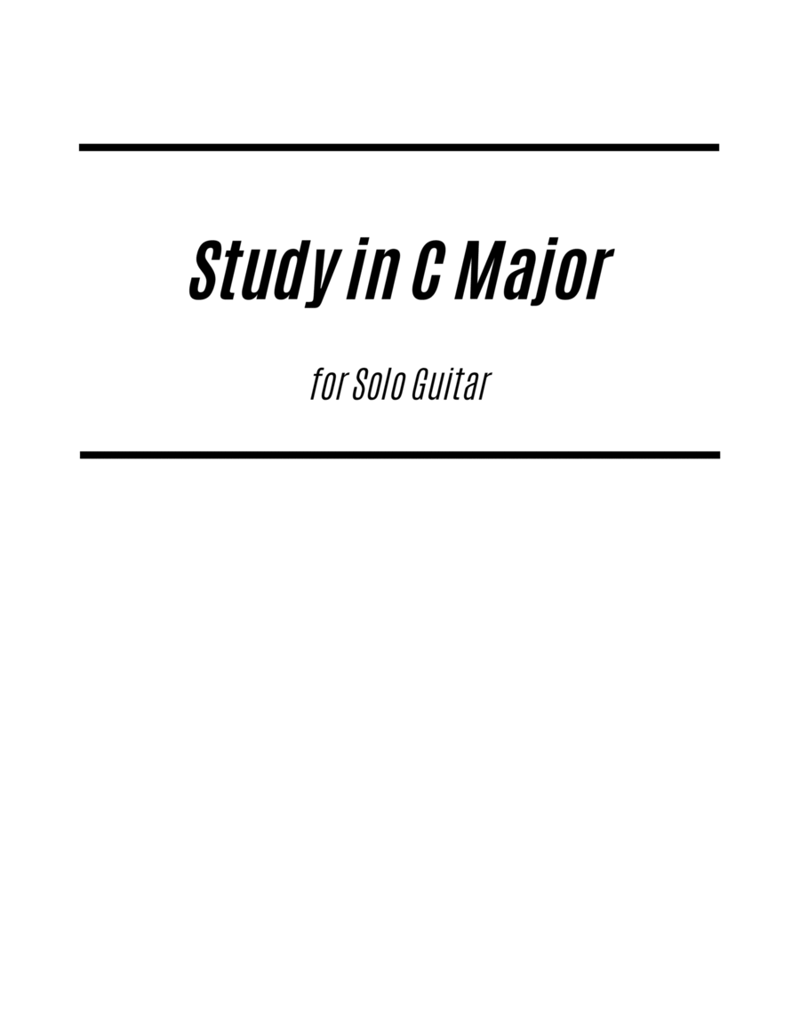 Study in C Major (for Solo Guitar) image number null