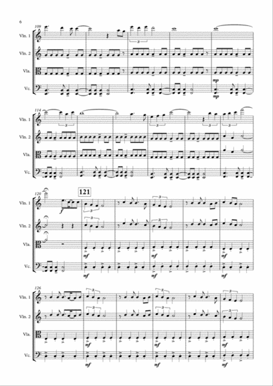 Chandelier String Quartet scores gallery preview page 6