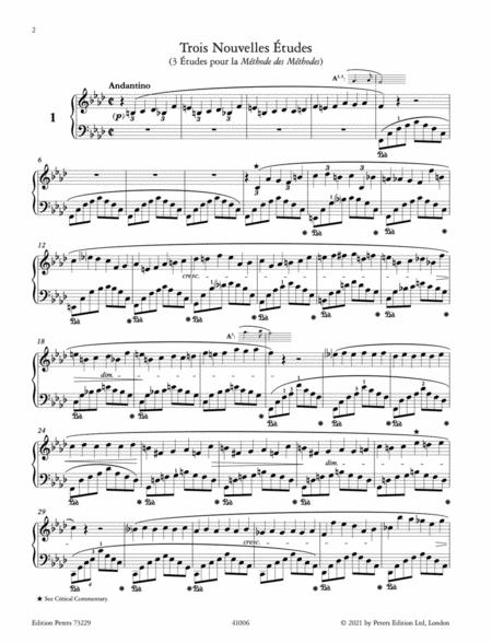Trois Nouvelles Études for Piano