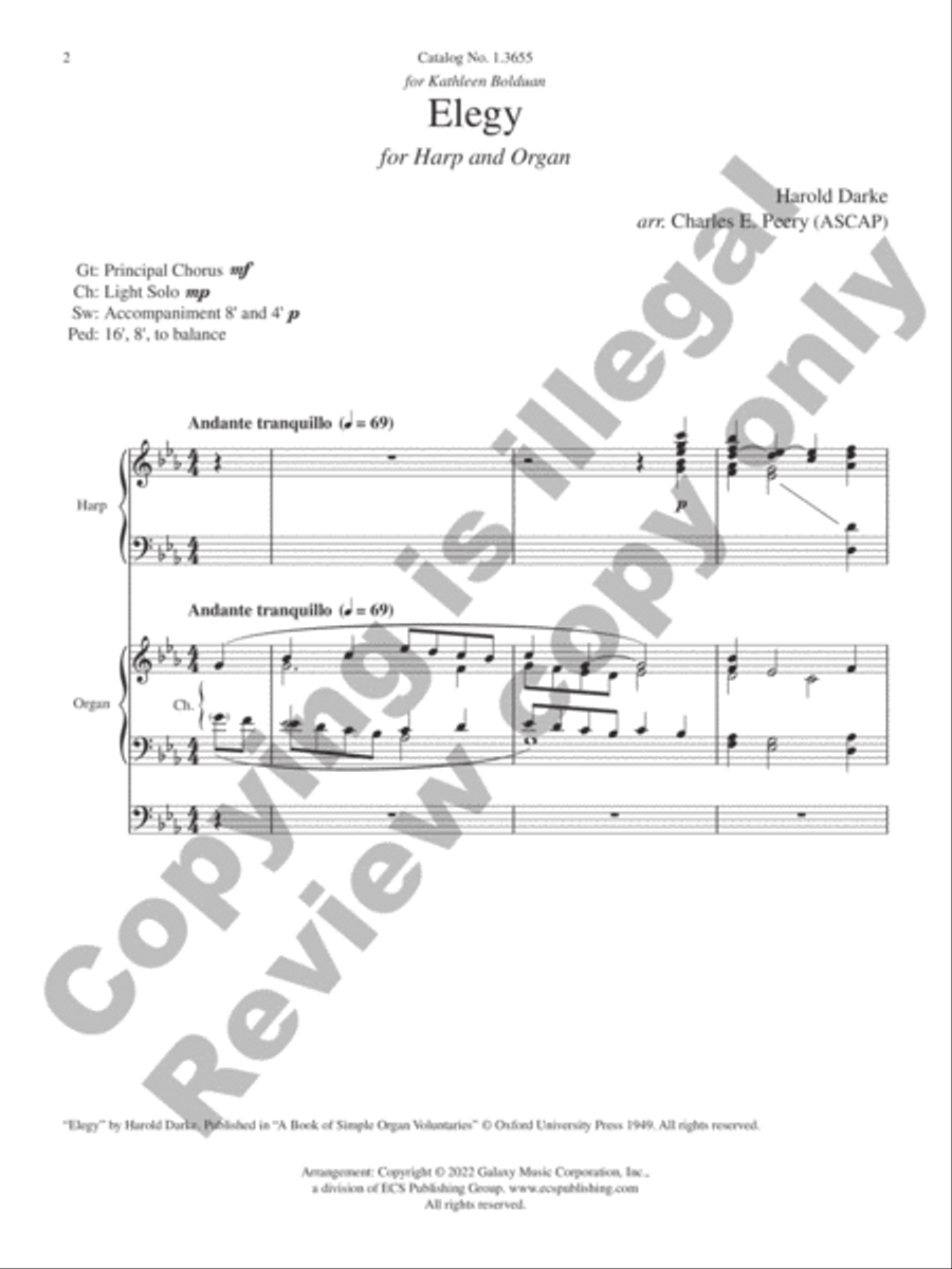 Elegy Harp scores gallery preview page 2