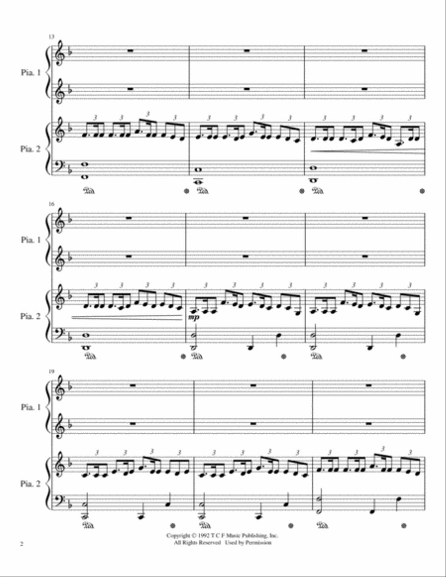 Last Of The Mohicans (main Theme) Piano scores gallery preview page 2